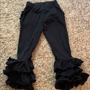 Ruffle Butts black pants